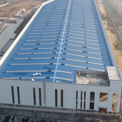 প্রিফ্যাব স্টিল স্ট্রাকচার গুদাম H-Section Beams সঙ্গে 50 বছর জীবনকাল