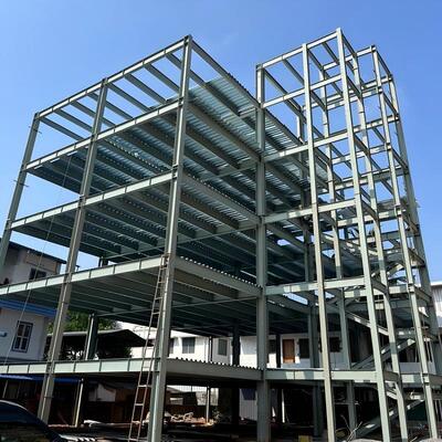 মাল্টি স্টোরি হাই রাইজ ফ্যাশন ডিজাইন প্রিফ্যাব্রিকেটেড স্টিল স্ট্রাকচার অফিস বিল্ডিং
