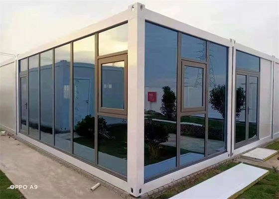 গ্লাস উল প্যানেল দেয়াল সঙ্গে Galvanized Prefab কনটেইনার ঘর