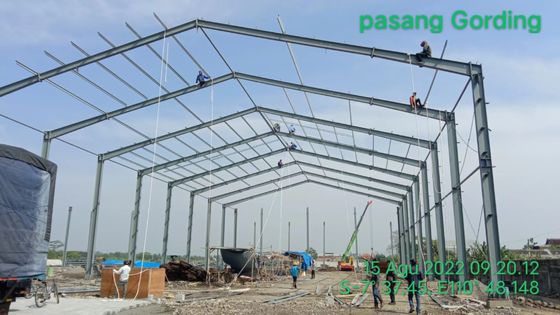 উচ্চ মানের ইস্পাত কাঠামো বিল্ডিং বড় স্প্যান শিল্প কারখানা শেল কর্মশালা