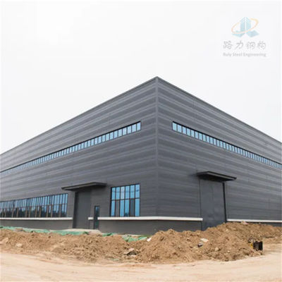প্রিফ্যাব স্টিল স্ট্রাকচার গুদাম H-Section Beams এবং স্যান্ডউইচ প্যানেল সহ