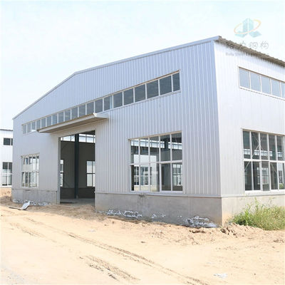 প্রিফ্যাব স্টিল স্ট্রাকচার গুদাম H-Section Beams এবং স্যান্ডউইচ প্যানেল সহ