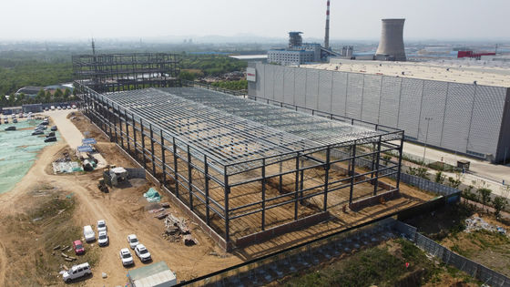 প্রিফ্যাব স্টিল স্ট্রাকচার গুদাম H-Section Beams সঙ্গে 50 বছর জীবনকাল