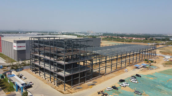 প্রিফ্যাব স্টিল স্ট্রাকচার গুদাম H-Section Beams সঙ্গে 50 বছর জীবনকাল