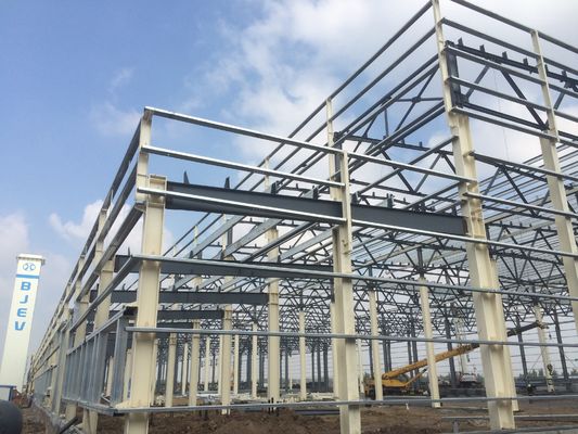 Q235B ইস্পাত কাঠামো বিল্ডিং ইঞ্জিনিয়ার ধাতু স্টোরেজ গুদাম