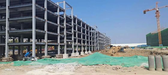 প্রিফ্যাব স্টিল পোর্টাল ফ্রেম বিল্ডিং H-Section Beams এবং Columns সহ