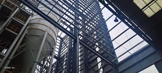 প্রাক ইঞ্জিনিয়ারিং স্টিল স্ট্রাকচার কর্মশালা হালকা ইস্পাত শিল্প কারখানা গুদাম