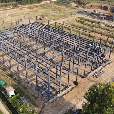 H বীম এবং C/Z পার্লিন সহ প্রিফ্যাব ইস্পাত কাঠামো গুদাম
