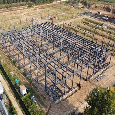 প্রিফ্যাব স্টিল স্ট্রাকচার গুদাম Q235B Q355B ASTM A36 বড় স্প্যান