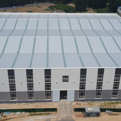 পোর্টাল ফ্রেম স্টিল গুদাম বিল্ডিং Q235B Q355B ASTM A36