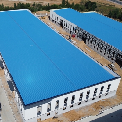 H Beam Steel Structure Warehouse Q235B Q355B ৫০ বছরের জীবনকাল