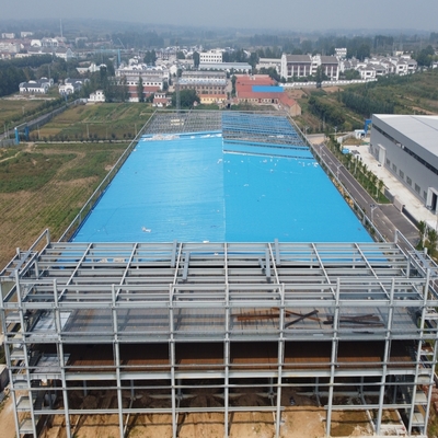 বায়ু প্রতিরোধের গ্রেড 12 সহ কাস্টম প্রিফ্যাব ইস্পাত কাঠামো গুদাম