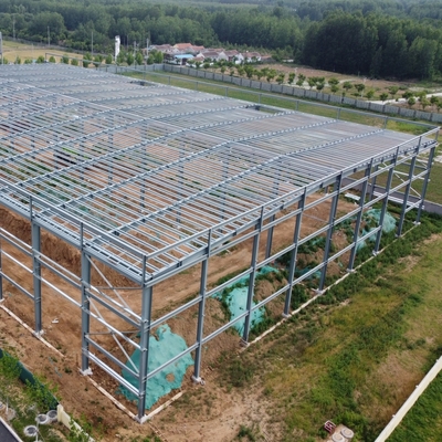 প্রিফ্যাব স্টিল স্ট্রাকচার গুদাম H-Section Beams সঙ্গে 50 বছর জীবনকাল