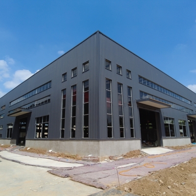 Q355B ইস্পাত কাঠামো গুদামঘর PU স্যান্ডউইচ প্যানেল সহ