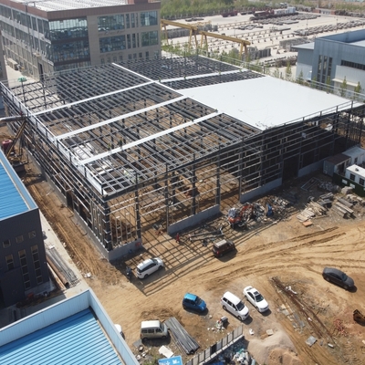 প্রিফ্যাব স্টিল গুদাম বিল্ডিং 100m x 30m Q235B Q355B