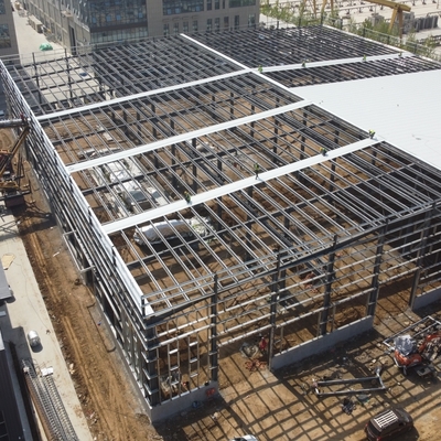 প্রিফ্যাব স্টিল গুদাম বিল্ডিং 100m x 30m Q235B Q355B