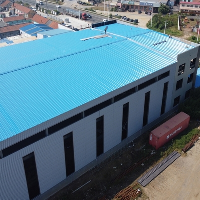 কাস্টম প্রিফ্যাব স্টিল স্ট্রাকচার গুদাম 30000SQM কম রক্ষণাবেক্ষণ