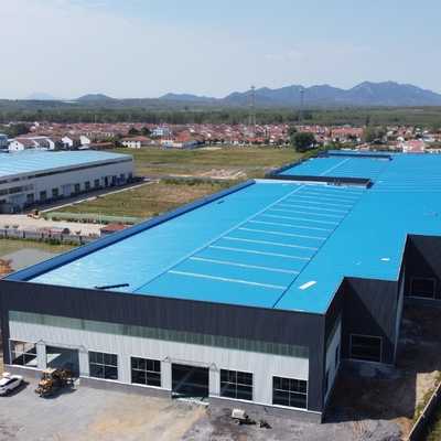 Q235B Q355B ASTM A36 স্টিলের সাথে প্রিফ্যাব স্টিল স্ট্রাকচার গুদাম