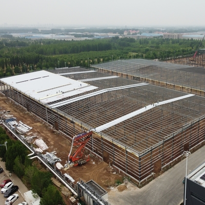 ASTM A36 হালকা ইস্পাত কাঠামো গুদাম, ৫০ বছরের জীবনকাল