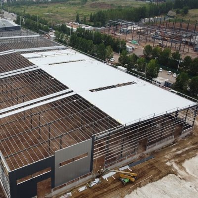 রক উল প্যানেল সহ মাল্টি স্প্যান স্টিল গুদাম AISC BV সিই সার্টিফাইড