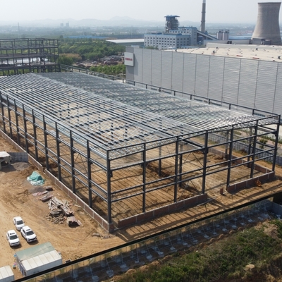 প্রিফ্যাব স্টিল স্ট্রাকচার গুদাম H-Section Beams সঙ্গে 50 বছর জীবনকাল