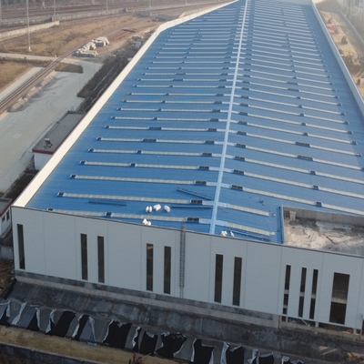 প্রিফ্যাব স্টিল স্ট্রাকচার গুদাম H-Section Beams সঙ্গে 50 বছর জীবনকাল