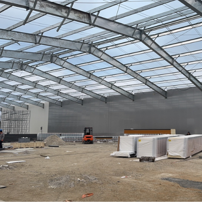 Pre Engineered Steel Structure Hangar with Sandwich Panel Insulation for Cold Storage